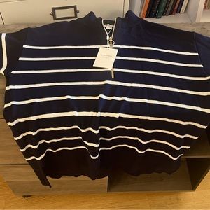 Navy blue and white Seraphine maternity sweater, brand new !